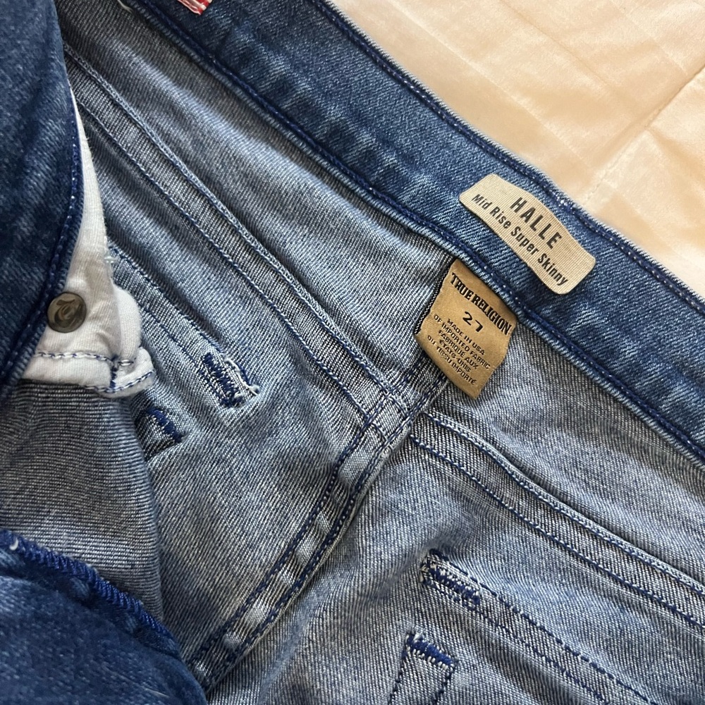 True Religion Men's Light Blue Skinny Jeans